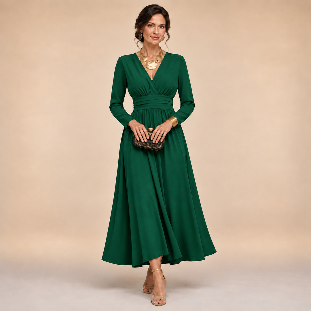 The Isabella Long Sleeve Wrap Dress