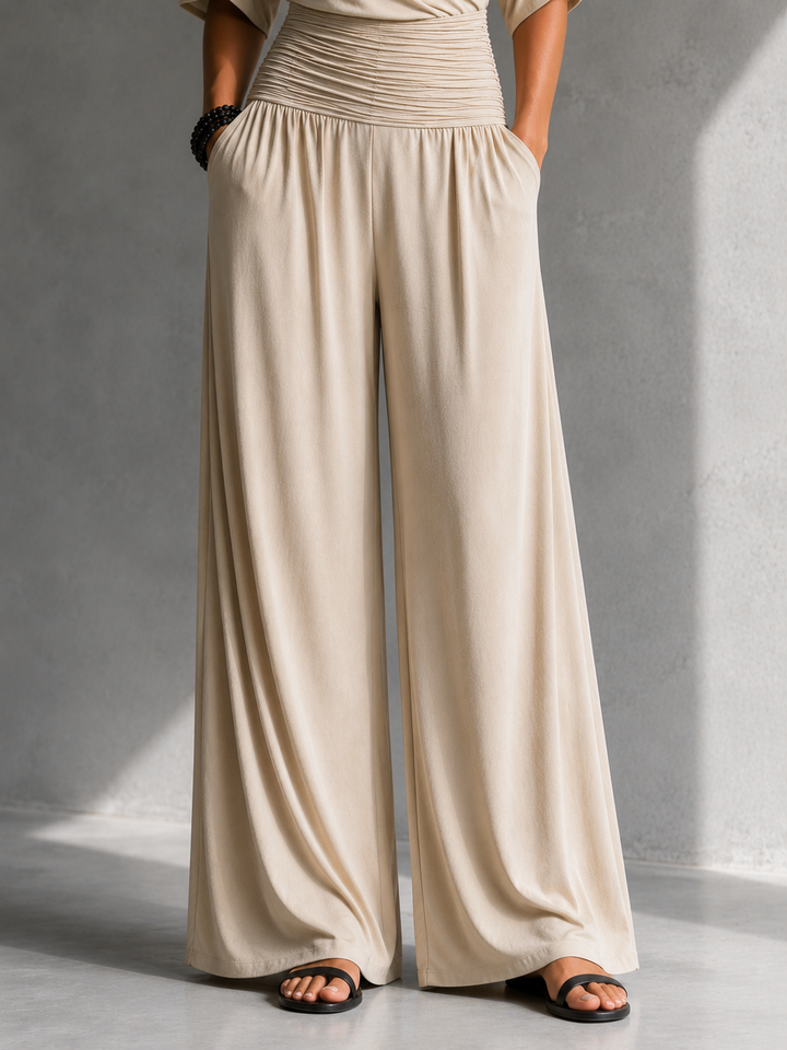 Victoria | Wrap-Front Wide-Leg Jumpsuit