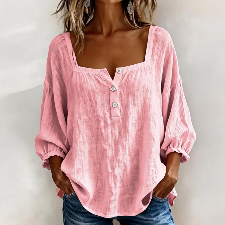 Fabiana | Breezy Cotton-Linen Blouse for Effortless Everyday Elegance
