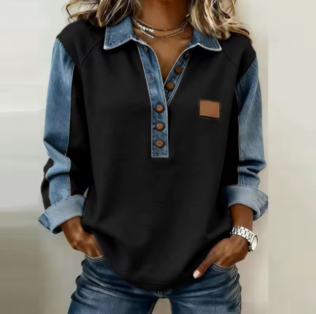 Sandra | Sporty Contrast Sweater