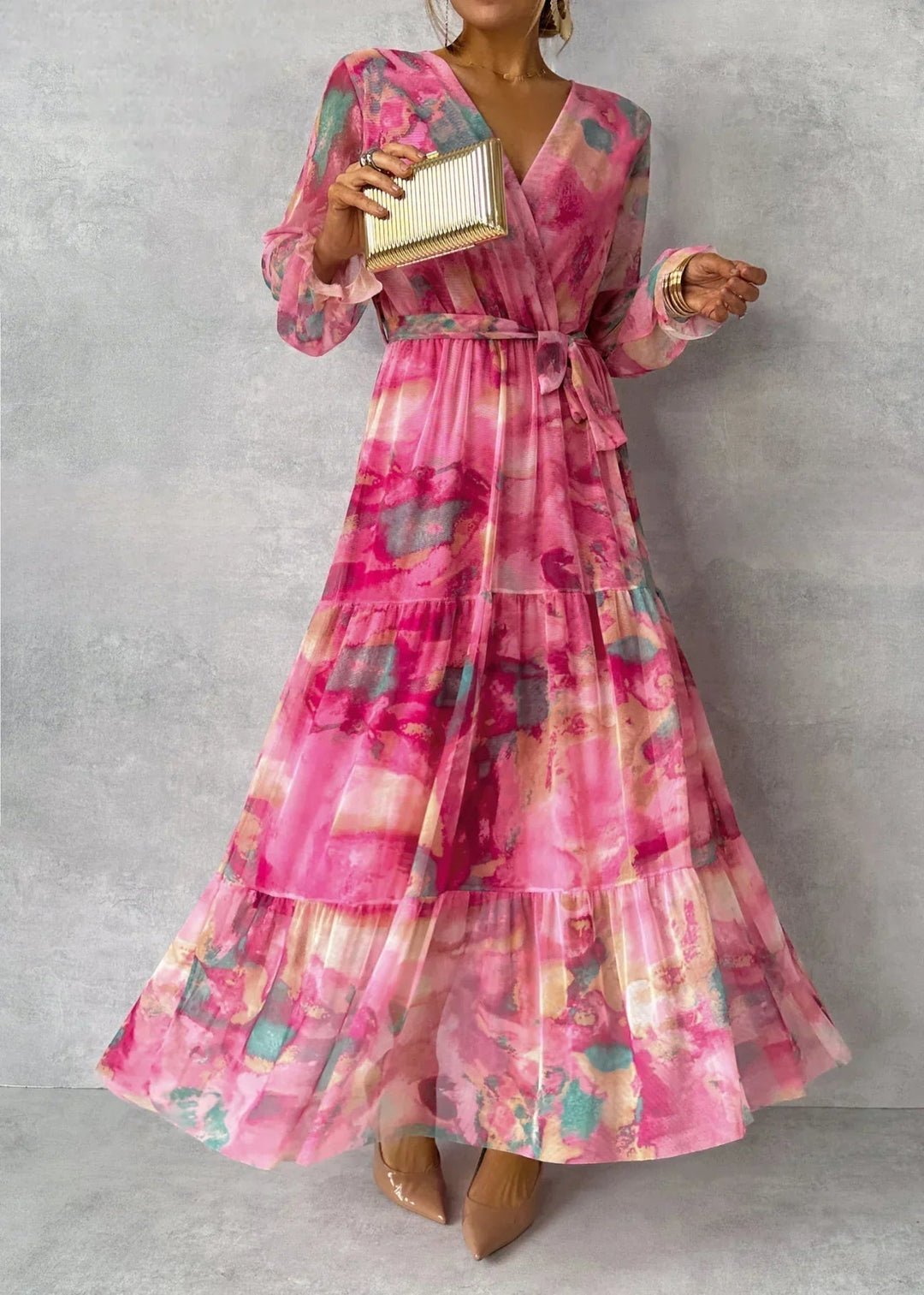 Wrap Dress with Floral Print