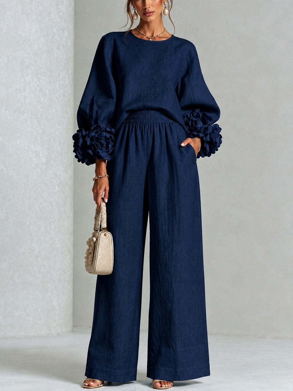ROSALIE FLORAL CUFF TWO-PIECE SET