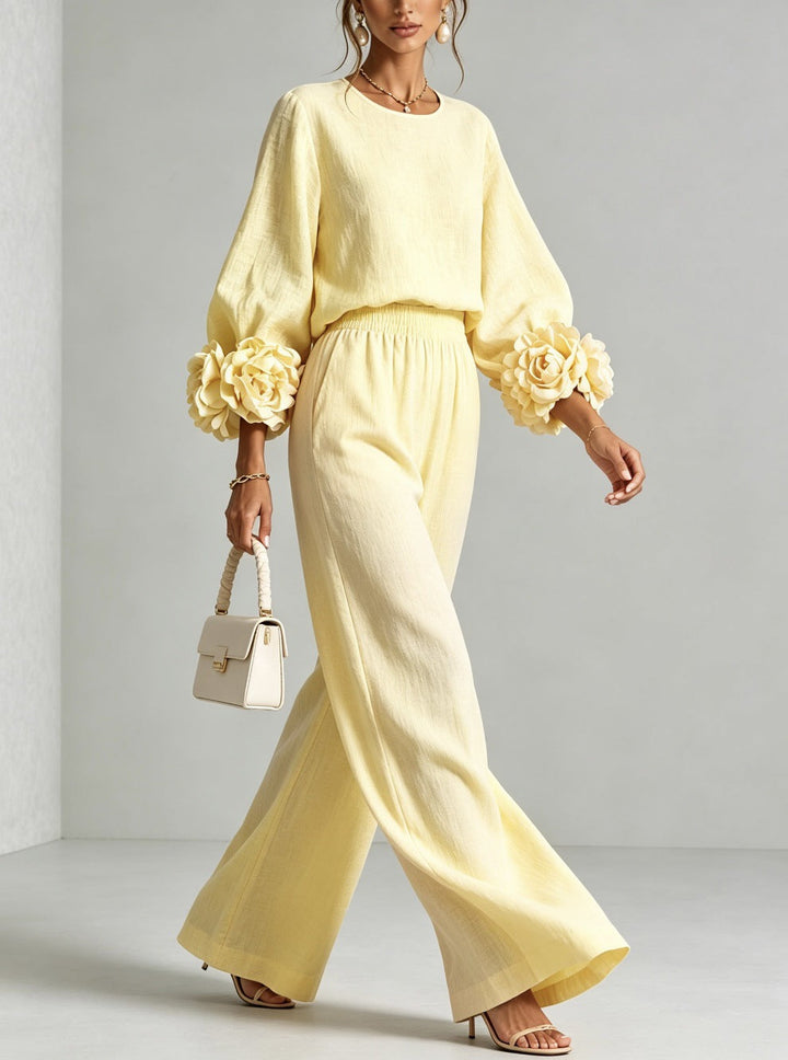 ROSALIE FLORAL CUFF TWO-PIECE SET