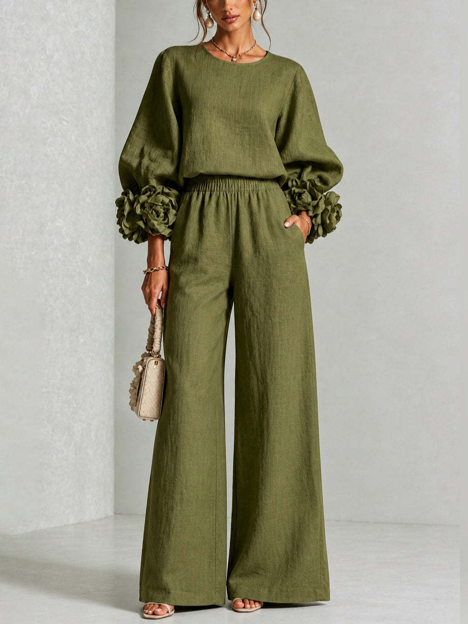 ROSALIE FLORAL CUFF TWO-PIECE SET