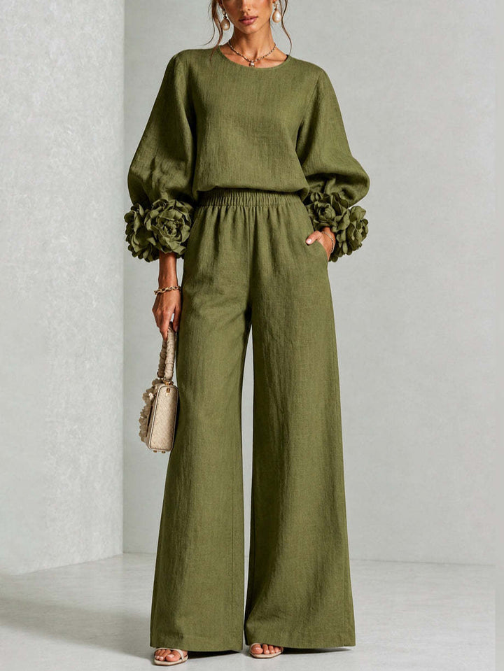 ROSALIE FLORAL CUFF TWO-PIECE SET