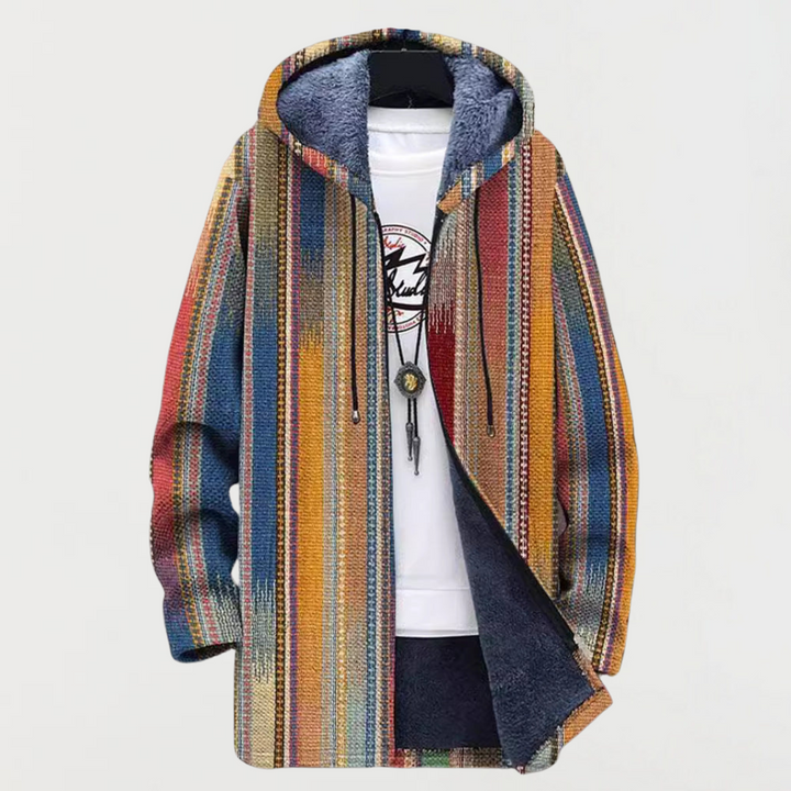 Hayden | Striped Hooded Coat