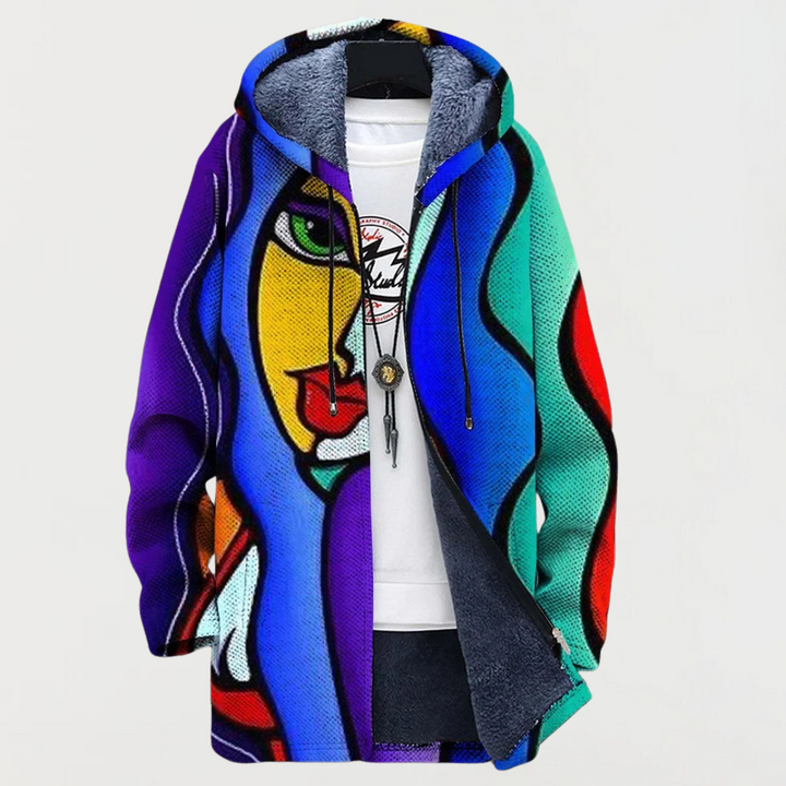 Riley | Colorful Art Hooded Coat