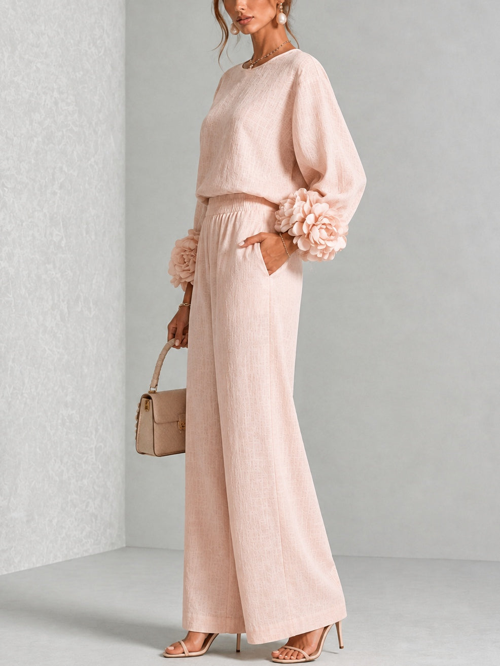 ROSALIE FLORAL CUFF TWO-PIECE SET