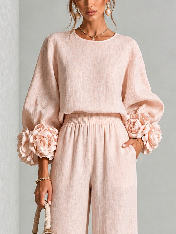 ROSALIE FLORAL CUFF TWO-PIECE SET