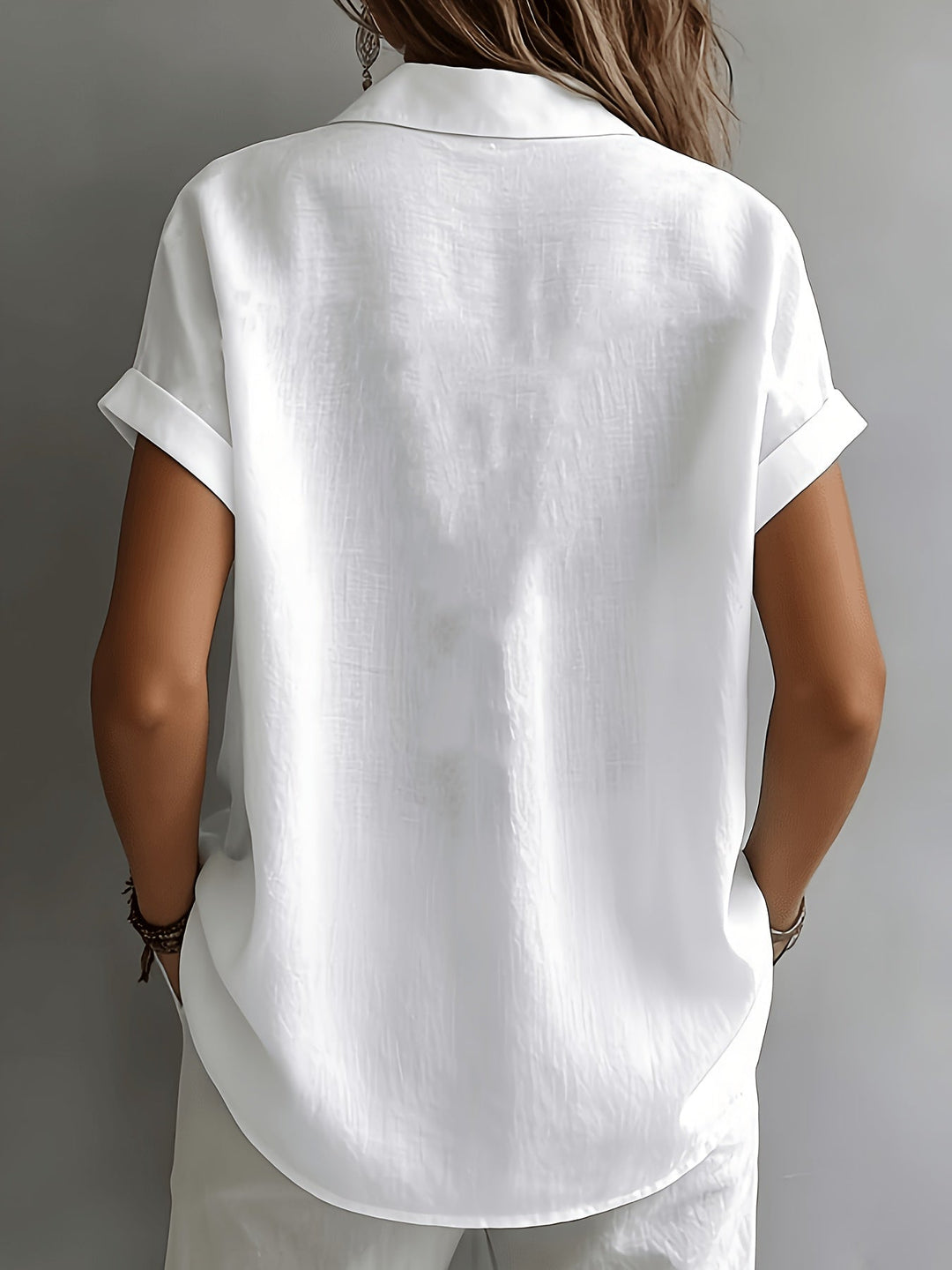 Amelia | Linen Button Blouse for Effortless Everyday Elegance