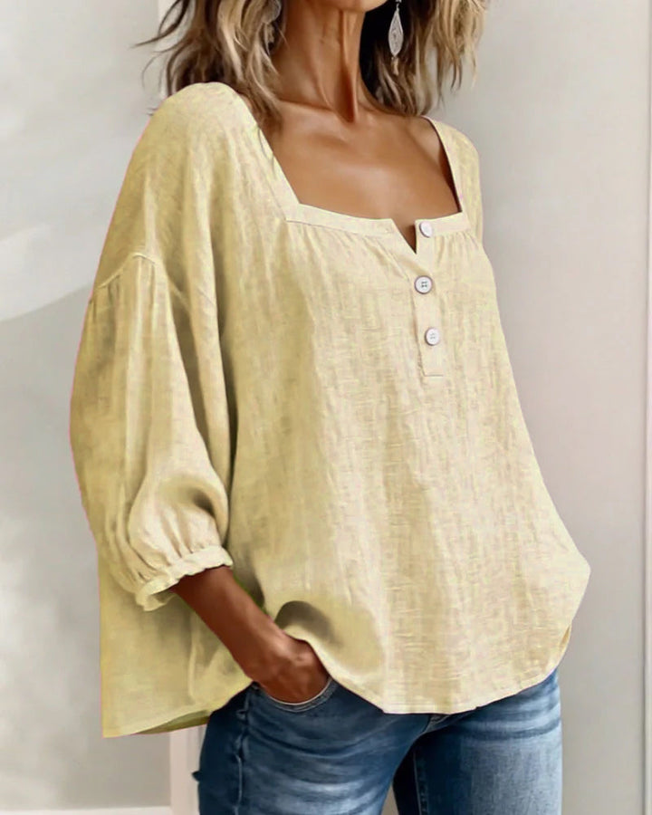 Fabiana | Breezy Cotton-Linen Blouse for Effortless Everyday Elegance