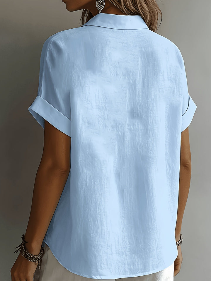 Amelia | Linen Button Blouse for Effortless Everyday Elegance