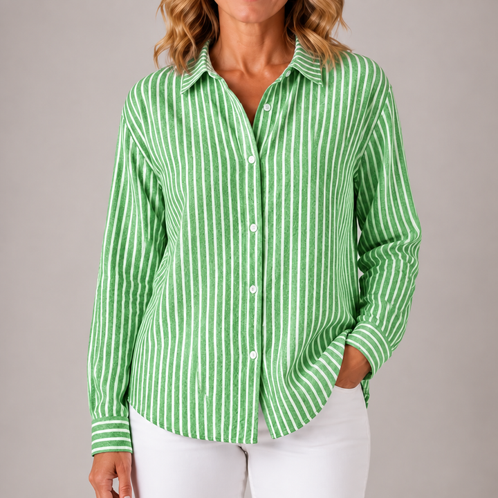 Marjorie | Relaxed Striped Button Shirt