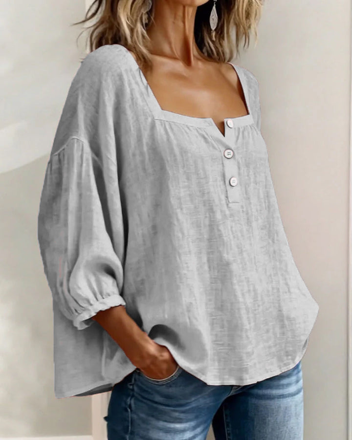 Fabiana | Breezy Cotton-Linen Blouse for Effortless Everyday Elegance