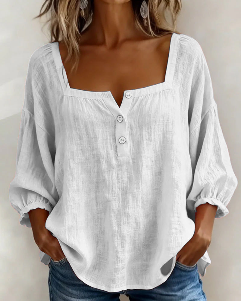 Fabiana | Breezy Cotton-Linen Blouse for Effortless Everyday Elegance