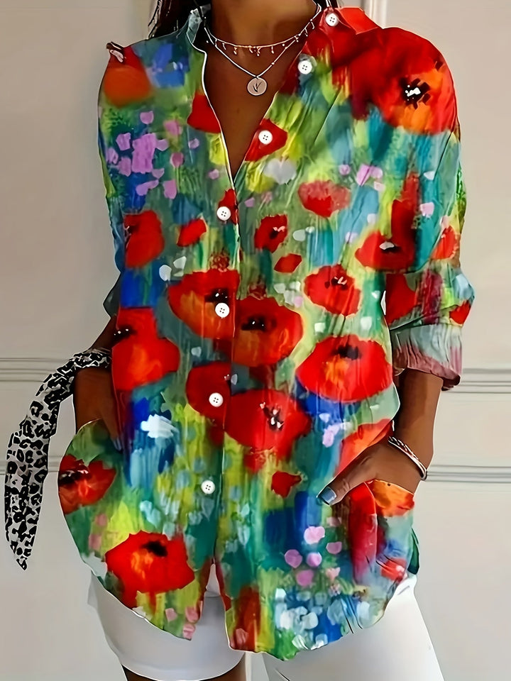 Elara | Artistic Print Blouse