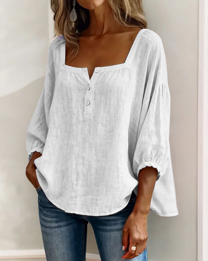 Fabiana | Breezy Cotton-Linen Blouse for Effortless Everyday Elegance