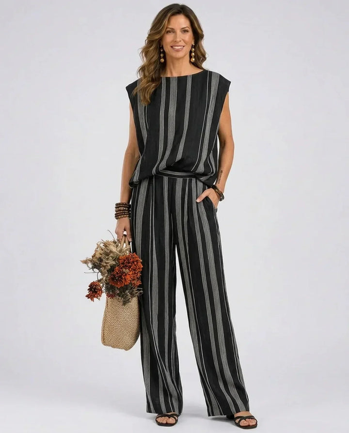 Alessia - Elegant Striped 2-Piece Set
